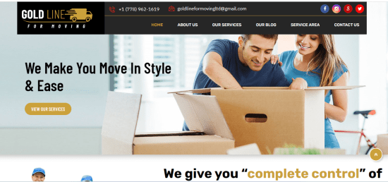 Gold Line For Moving