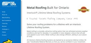 Interlock Metal Roofing - ON