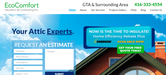 EcoComfort Insulation Contracting Inc. 