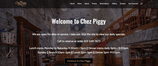 Chez Piggy Restaurant 