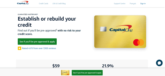 Capital One Guaranteed Mastercard