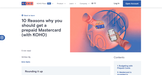 KOHO Prepaid Mastercard
