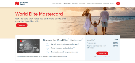 National Bank World Elite Mastercard