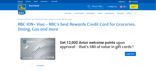 RBC ION+ Visa Credit Card