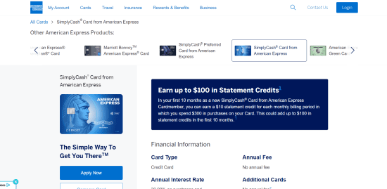 SimplyCash Card from American Express