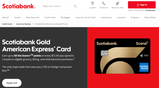 Scotiabank Gold American Express